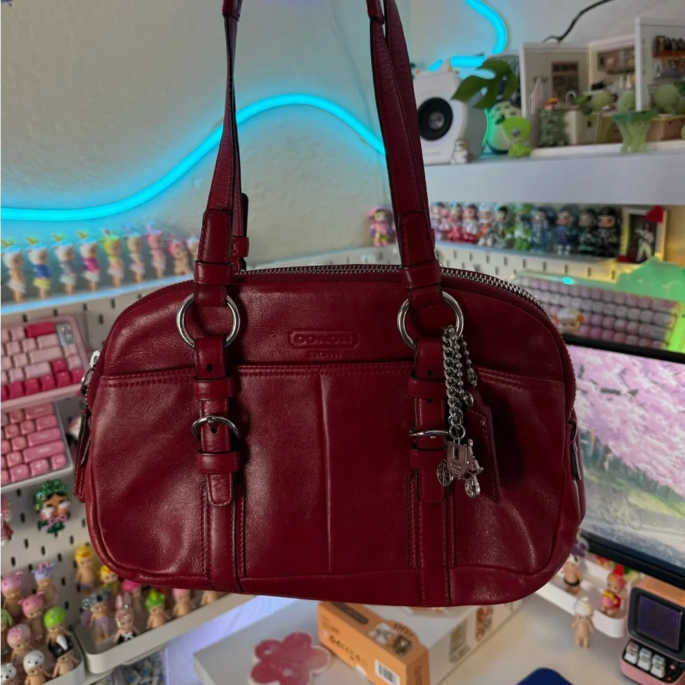 Coach Red Bonnie Satchel Double Zip - Picture 1 of 11